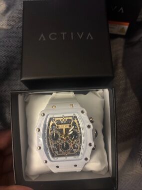 ACTIVA Men's White Chronograph Sport Watch